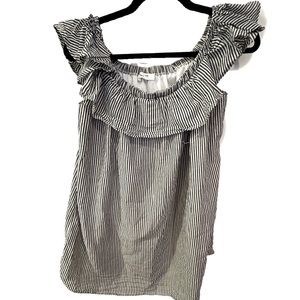 Gray & White striped shirt